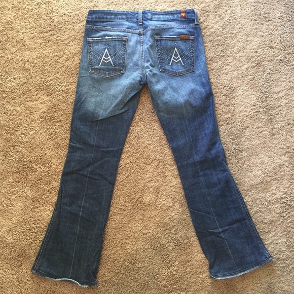 7 For All Mankind SZ 29 White  A Pocket Boot cut - Picture 2 of 5